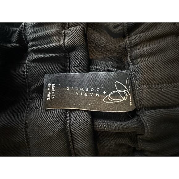 Maria Cornejo Size 10 Women Pull On Tapered Leg Pants Black 25” Inseam 19-23 - Picture 6 of 11